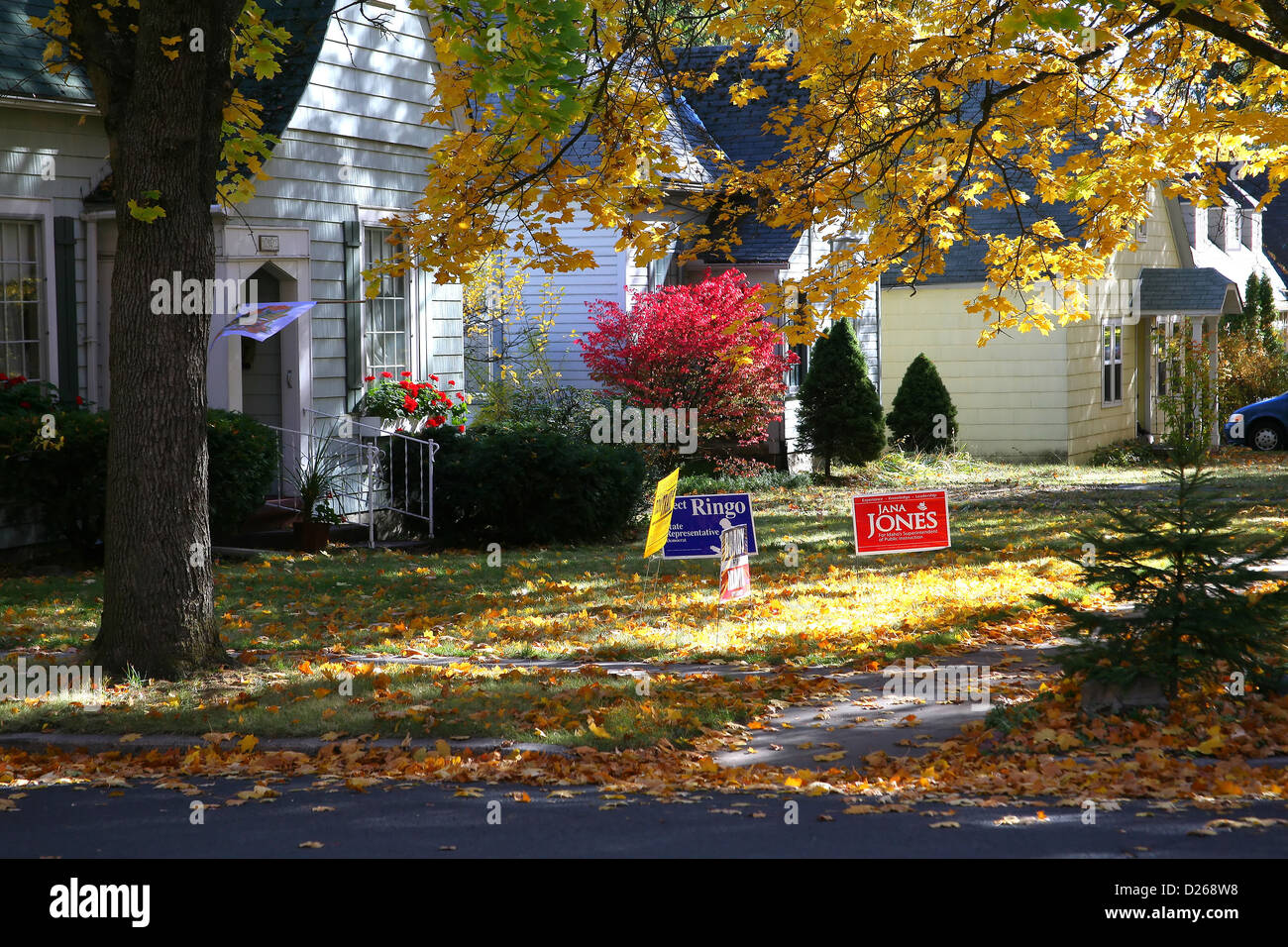 Élection politique signes de cour Banque D'Images