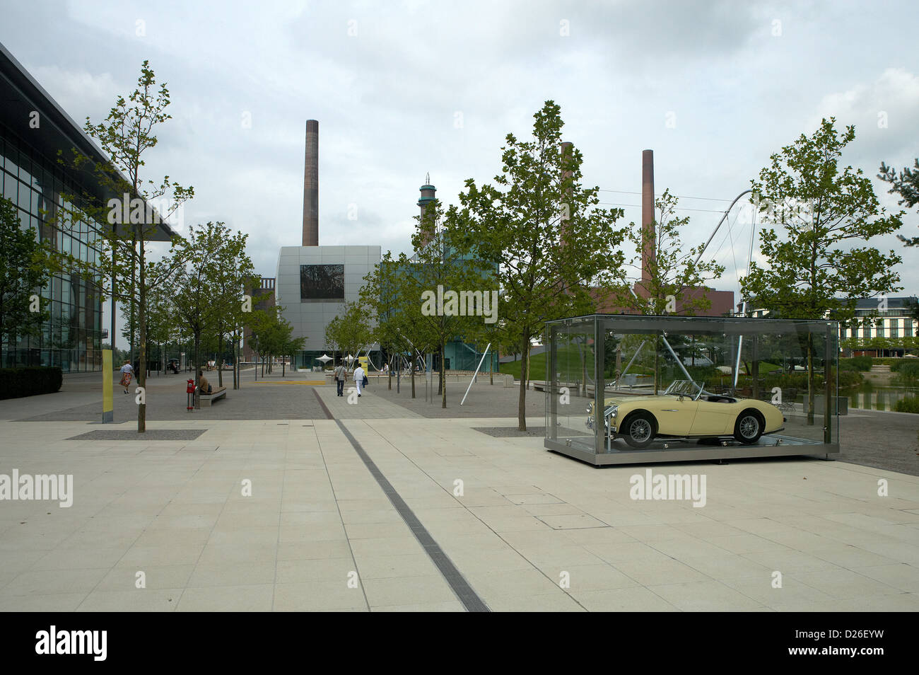 Wolfsburg, Allemagne, le gîte et le Forum Groupe dans la Motor City Banque D'Images