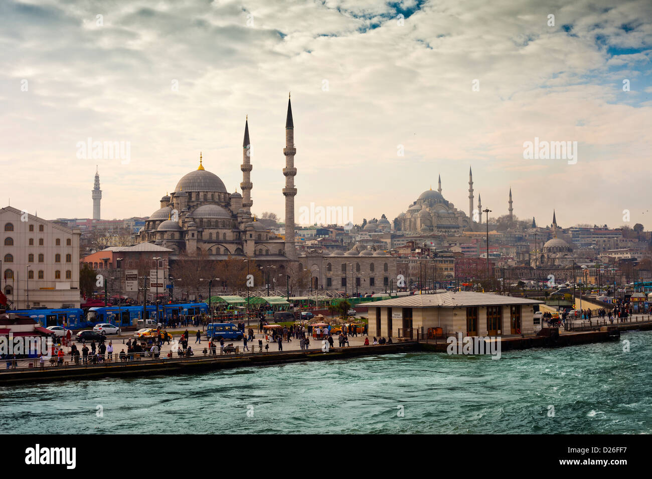 ISTANBUL Turquie - tour Beyazit, nouvelle mosquée (Yeni Camii), Rustem Pacha Mosquée Suleymaniye, Suleyman (Camii). Eminonu, corne d'or Banque D'Images