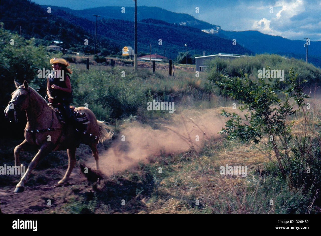 Horse Rider train parallèle Banque D'Images