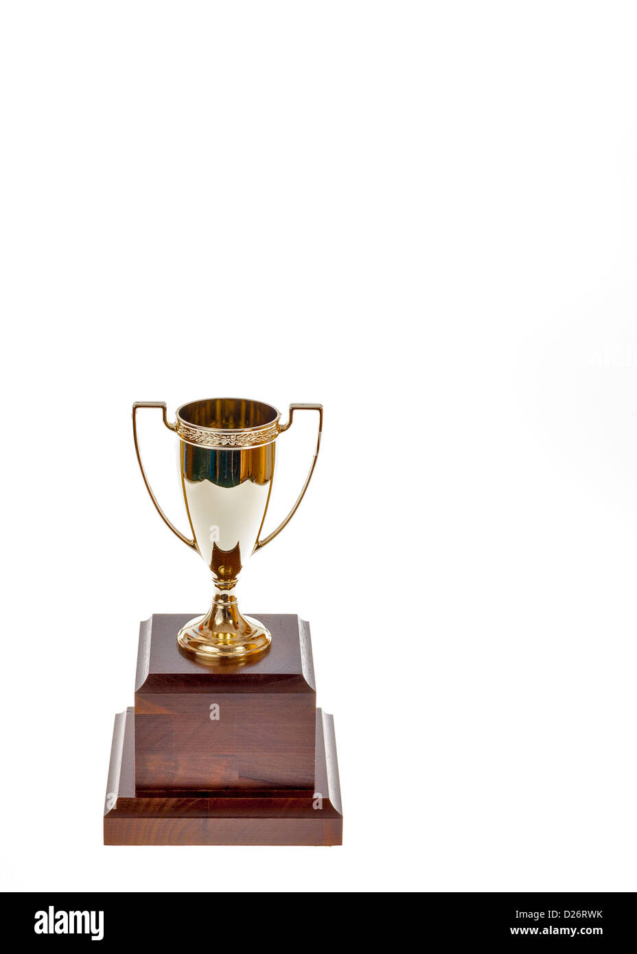 Coupe trophée en attente d'être reçu Banque D'Images