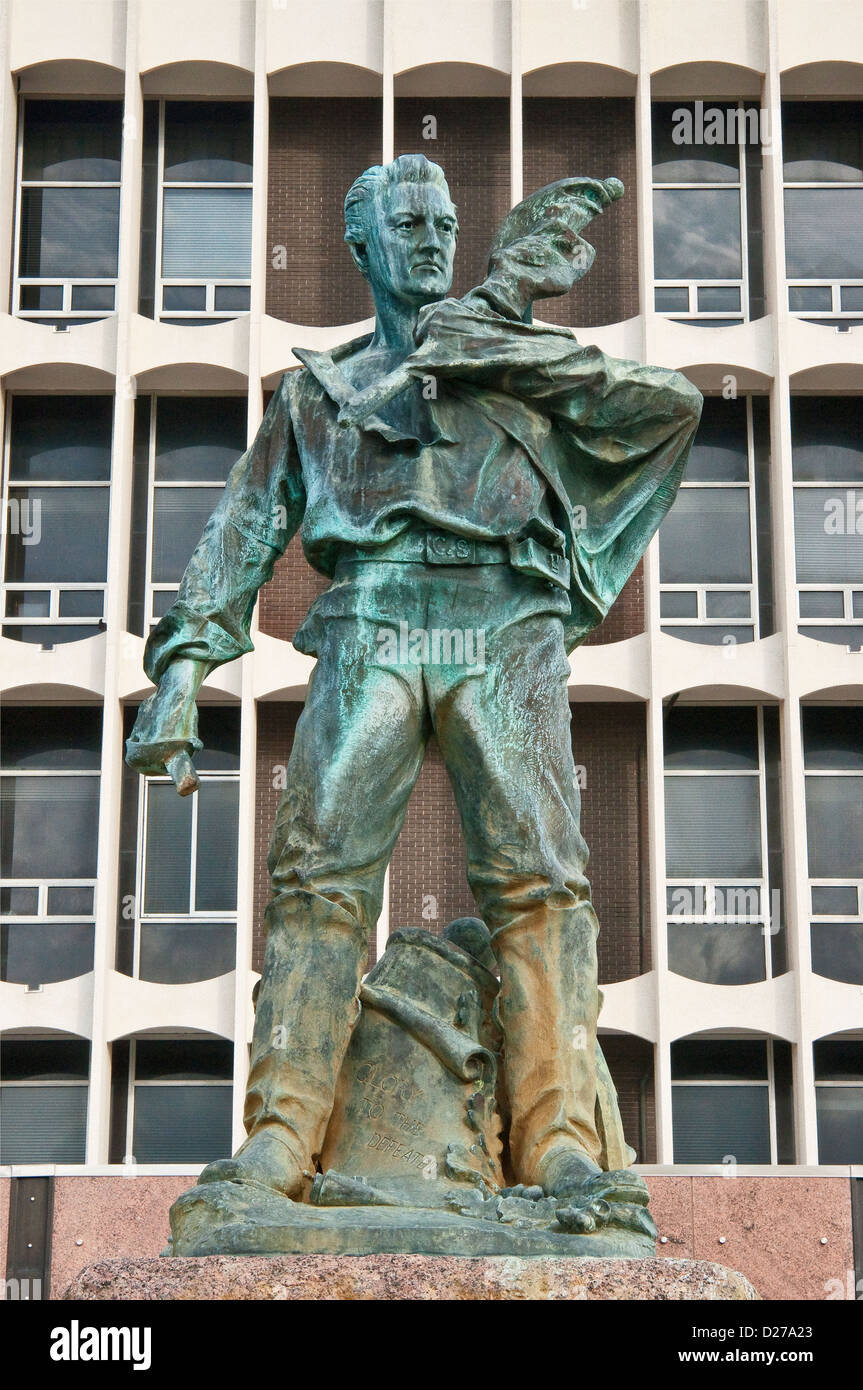 Monument des Confédérés à Galveston County Courthouse, Galveston, Texas, États-Unis Banque D'Images