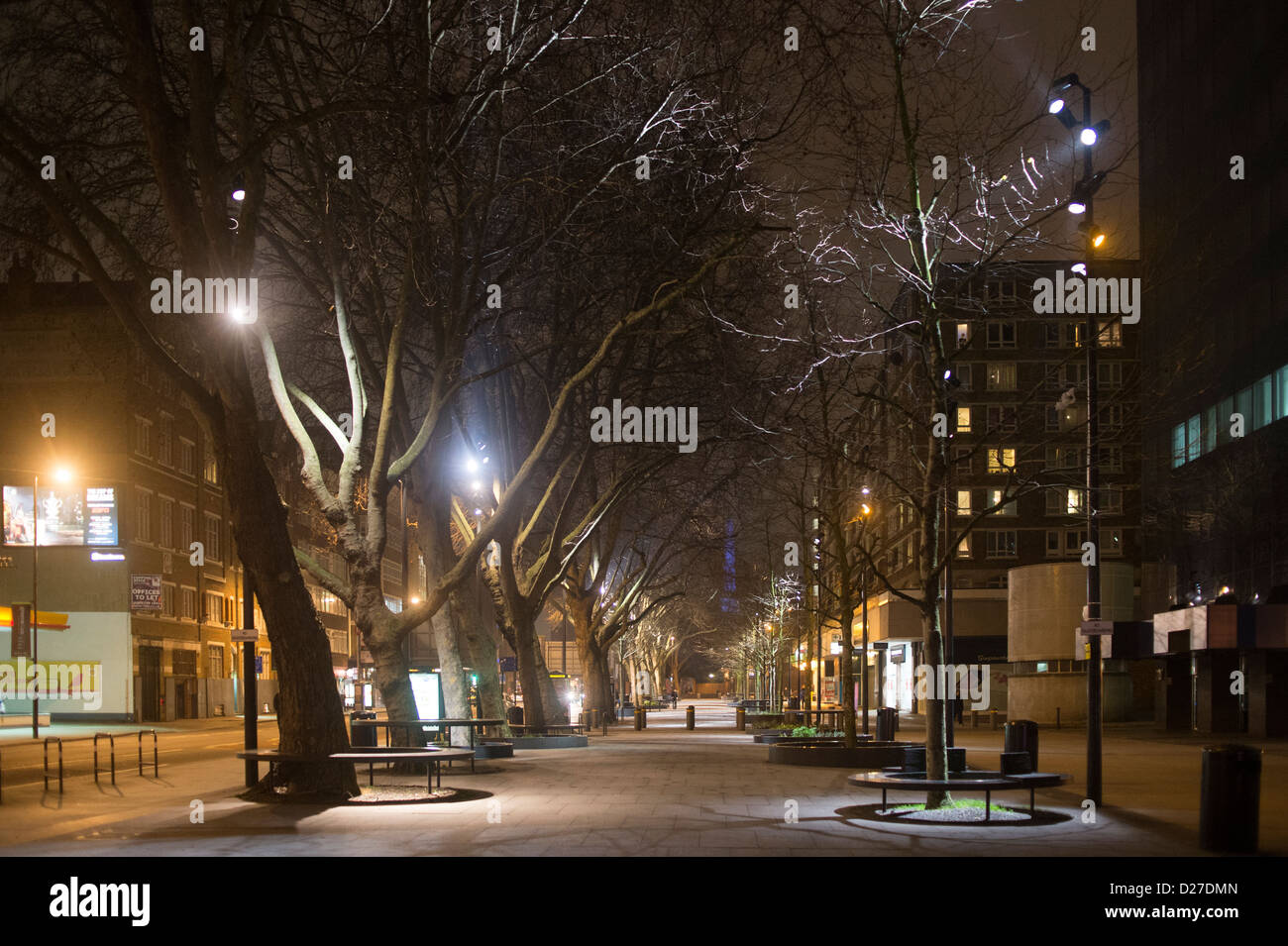 Old Street, Hoxton, London N1 de nuit Banque D'Images