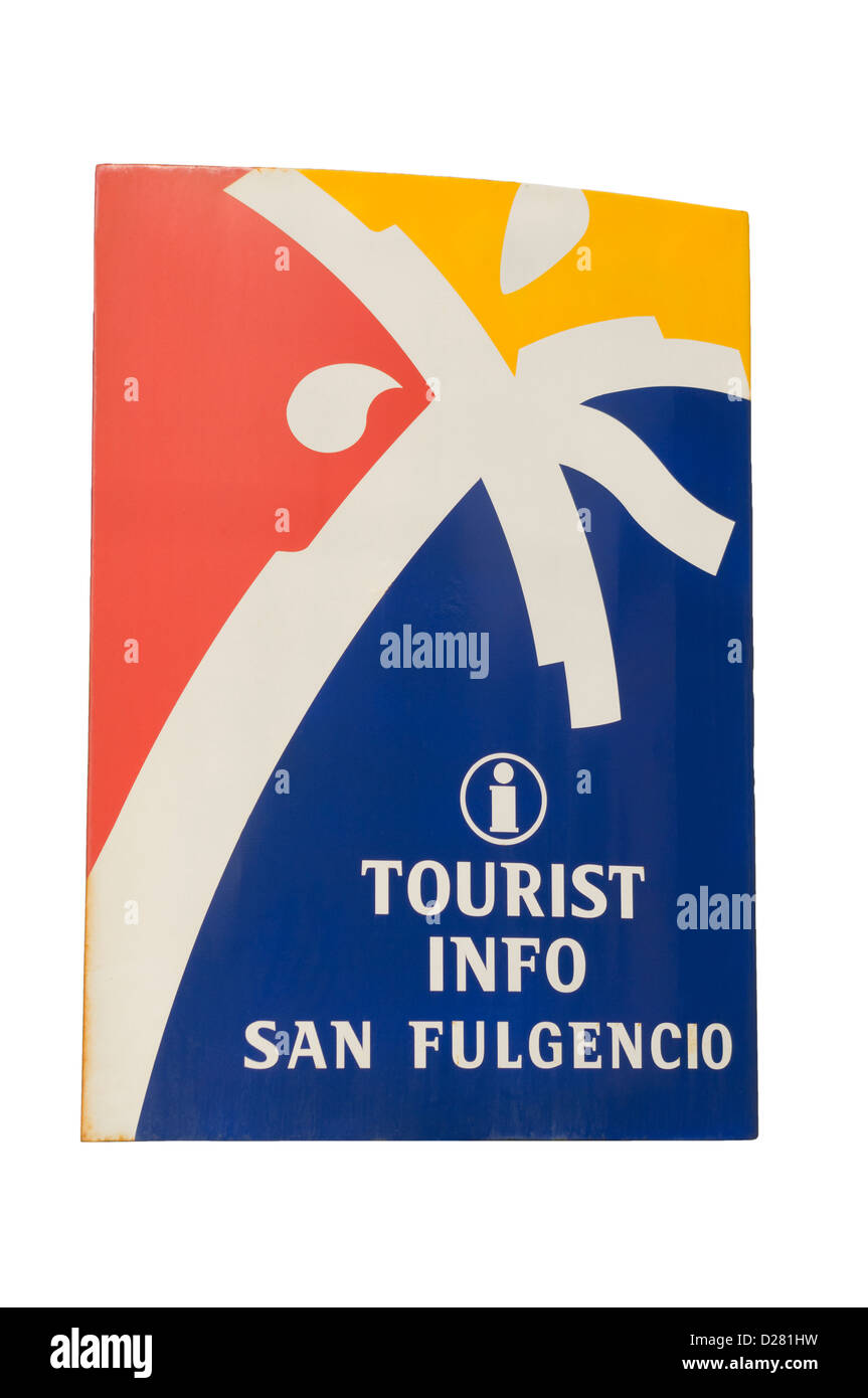 L'Espagnol signe Informations touristiques Banque D'Images
