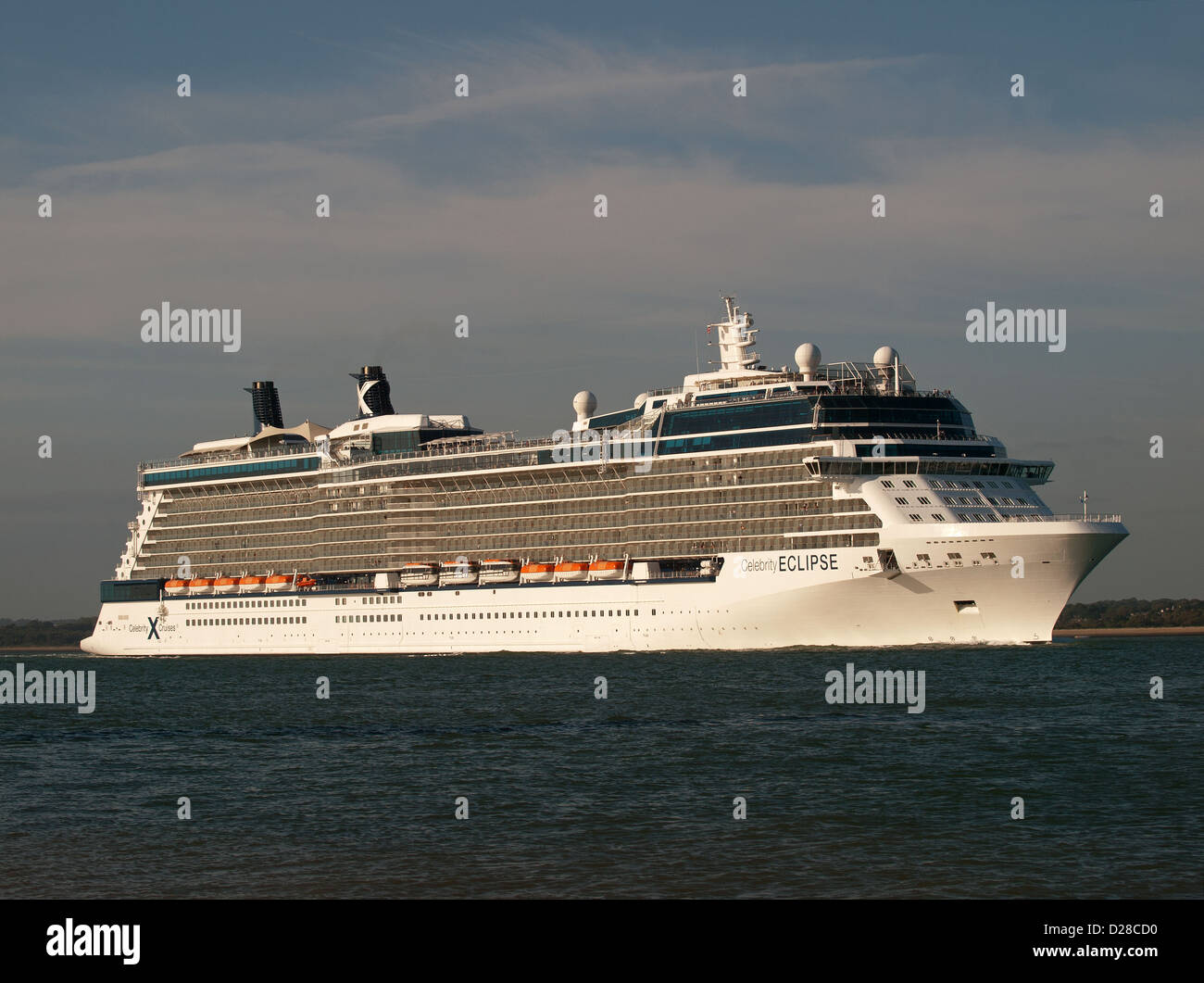 Bateau de croisière Celebrity Eclipse quitter Southampton Hampshire England UK Banque D'Images