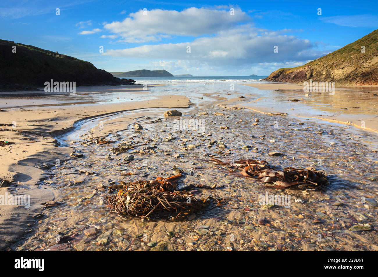 Pentireglaze beach Haven à Polzeath en Cornouailles du Nord Banque D'Images