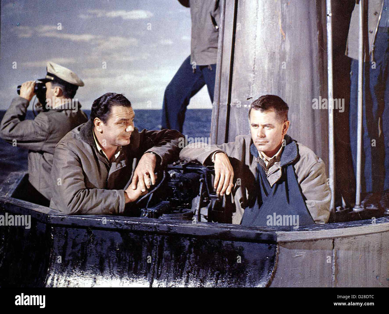 Torpedo Los ! Exécuter Ernest Bornine torpille, Glenn Ford gelungen ist Die Aktion : Doyle (Glenn Ford,r) und Sloan (Ernest Banque D'Images