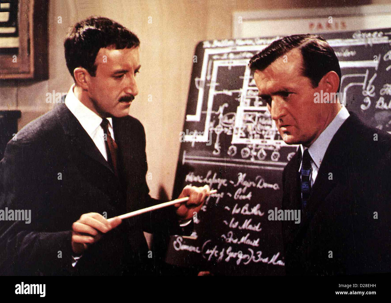 Panthère wird der Rosarote Gejagt Trail Panthère Rose, Peter Sellers Graham Stark Clouseau (Peter Sellers) sein und Mitarbeiter Banque D'Images