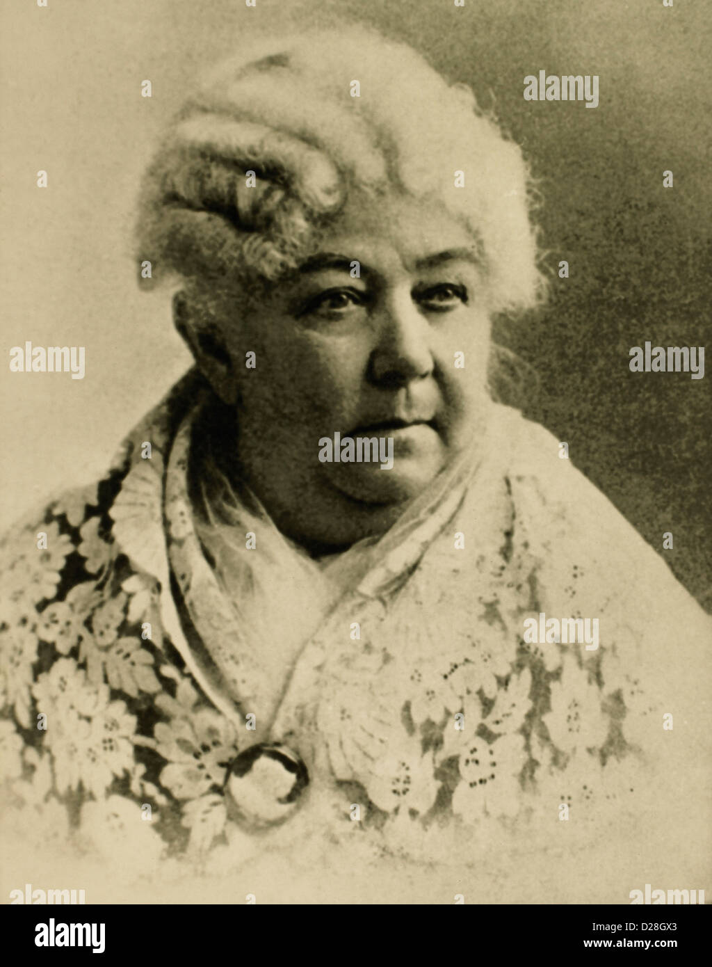 Elizabeth Cady Stanton (1815-1902), chef du Mouvement pour le suffrage des femmes, Portrait, vers 1900 Banque D'Images