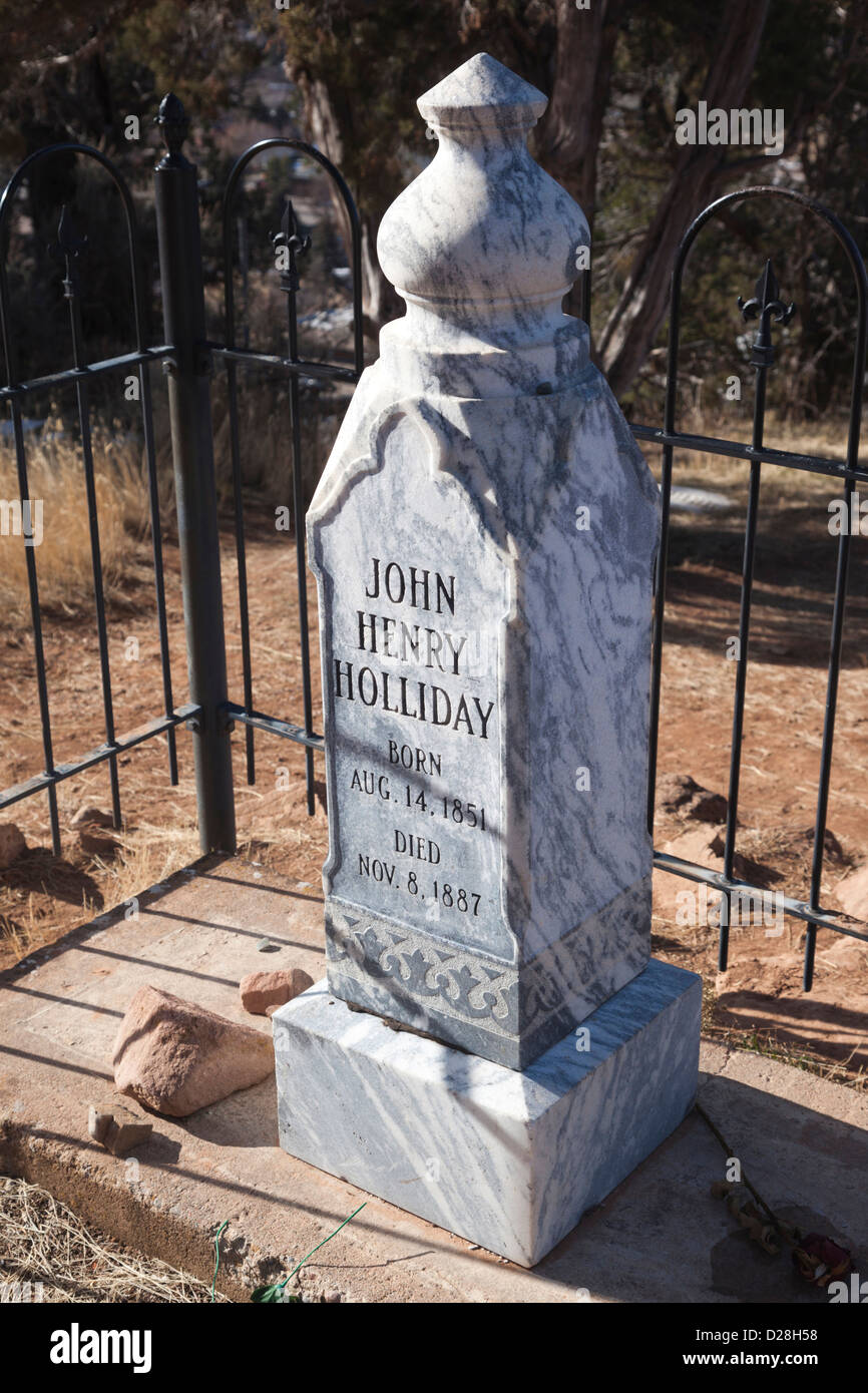 USA, Colorado, Glenwood Springs, tombe du célèbre Western gunfighter Doc Holliday Banque D'Images