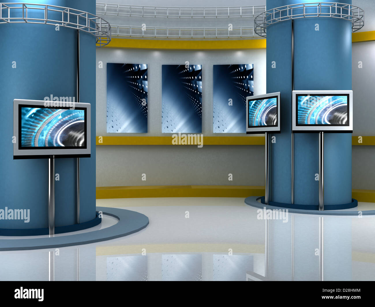 Studio virtuel 3D TV set Photo Stock - Alamy