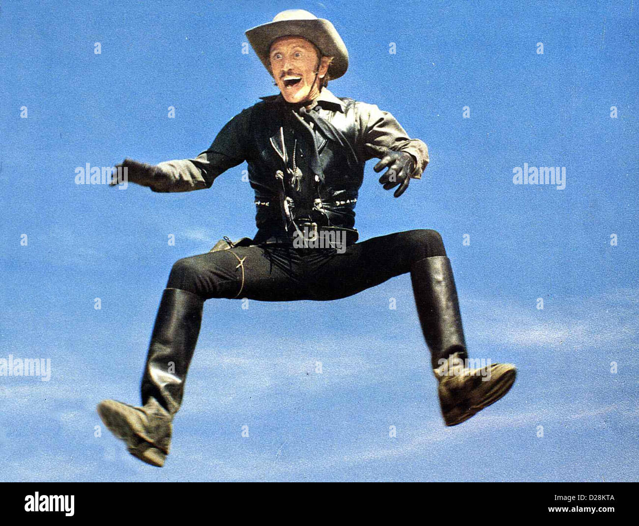 Kaktus-Jack Villain, le Kirk Douglas Kirk Douglas (Kaktus-Jack) Macht einen Sprung aufs Pferd. *** *** Légende Locale 1979 -- Banque D'Images