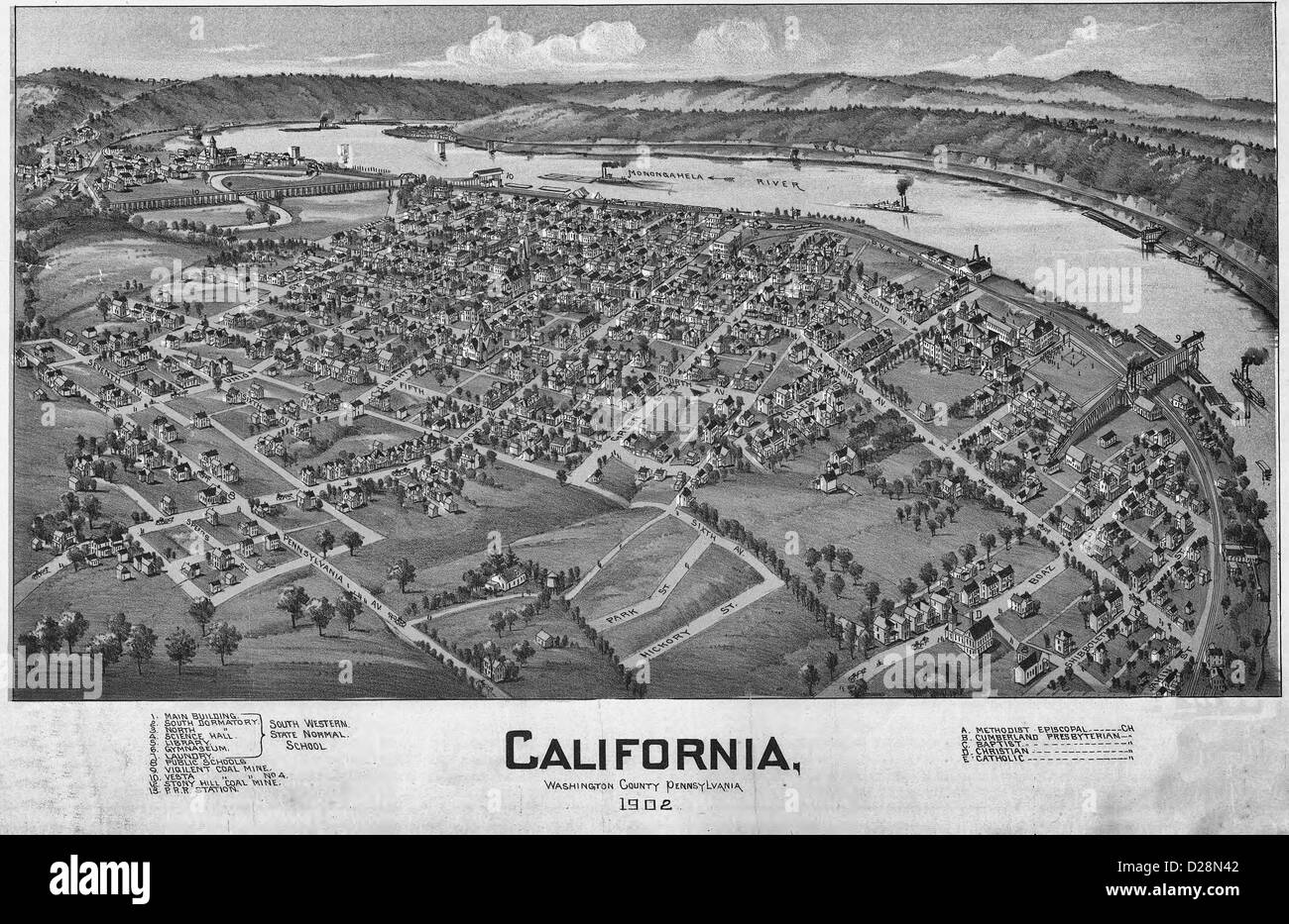 La Californie, Comté de Washington, New York, 1902 Banque D'Images