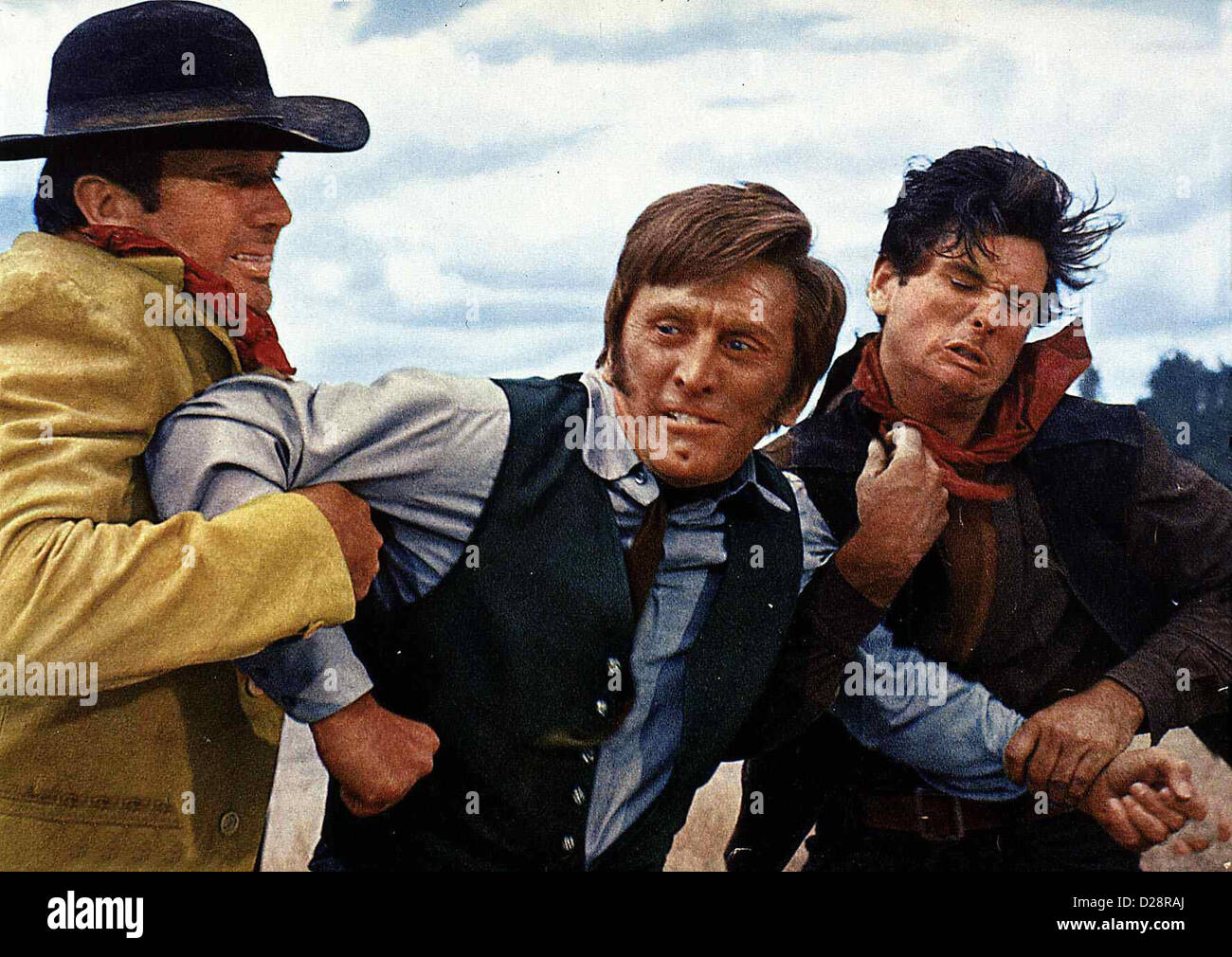 Der Weg Nach Westen Route de l'Ouest, ?, Kirk Douglas, ? Le capitaine William J. Tadlock (Kirk Douglas,m), der autoritaere Anfuehrer des Banque D'Images