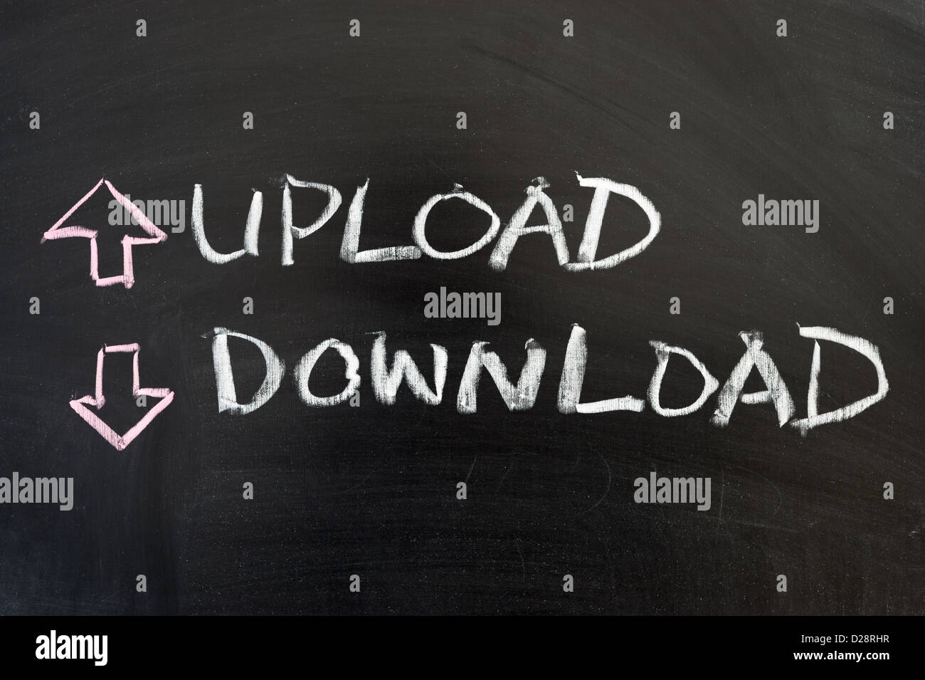 Télécharger et télécharger termes et symboles sur le tableau Banque D'Images