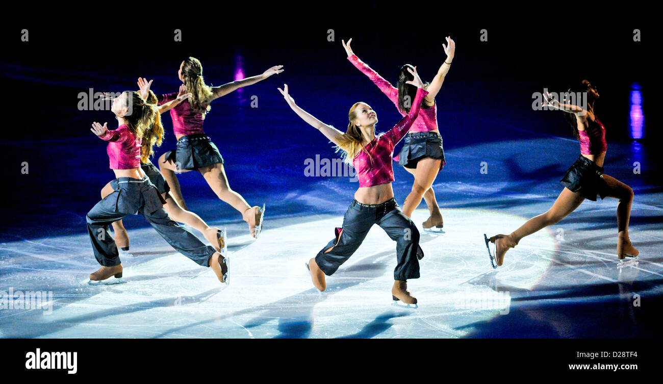 Les danseurs sur glace féminin Banque D'Images