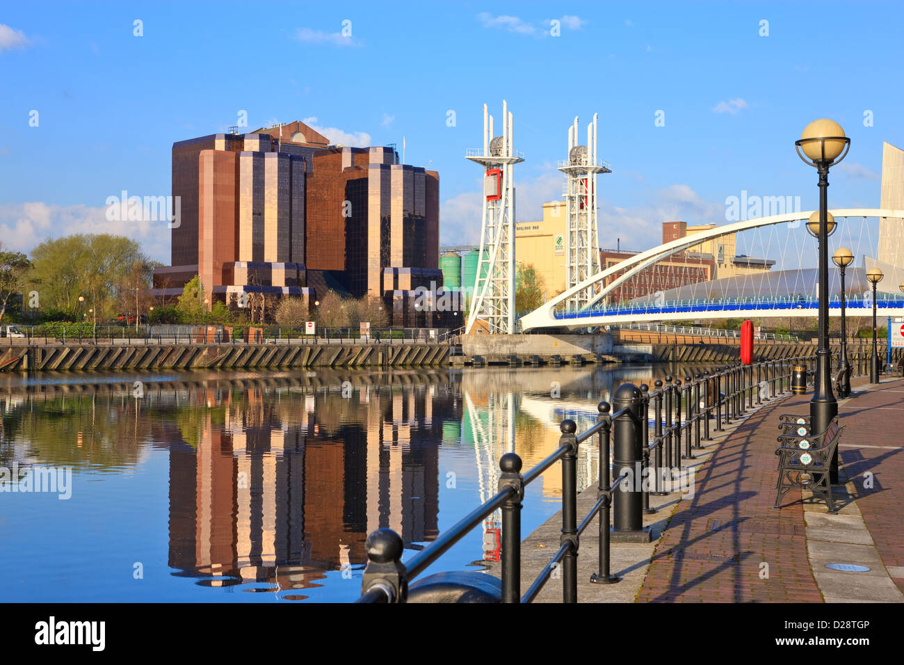 Millennium Bridge Salford Greater Manchester Lancashire England Banque D'Images