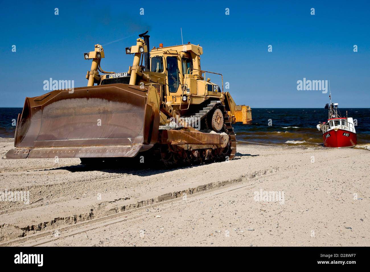 Remorquage de la pêche à la faucheuse à l'être Banque D'Images