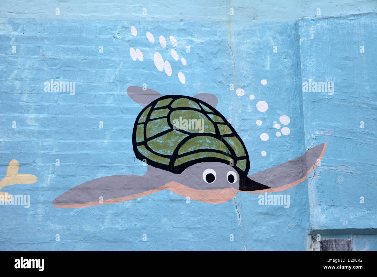 Peinture à numéros pour enfant - Tortue de mer et poisson