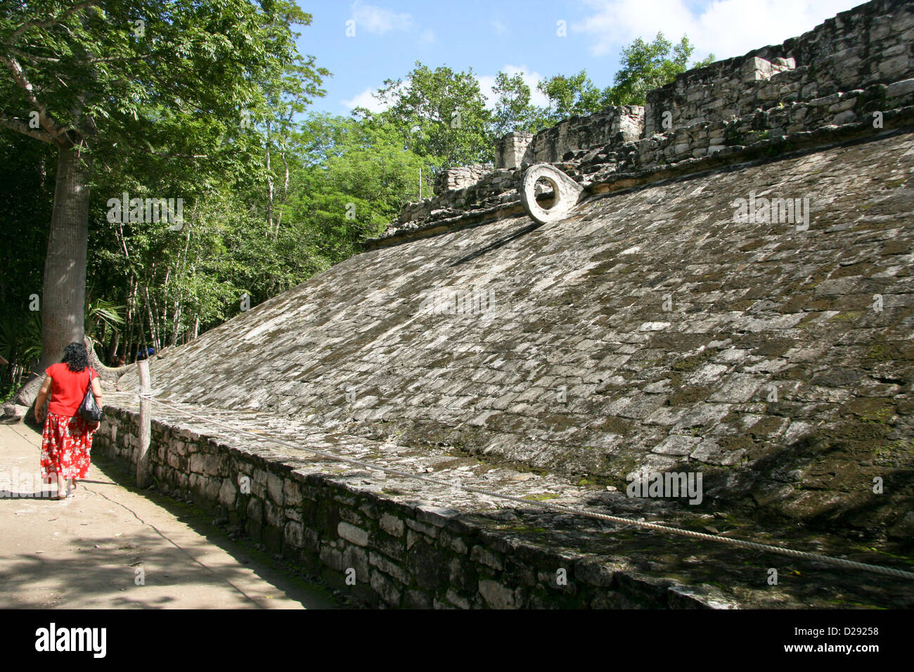 Ball à Coba Mayan Ruins. Le Mexique Banque D'Images
