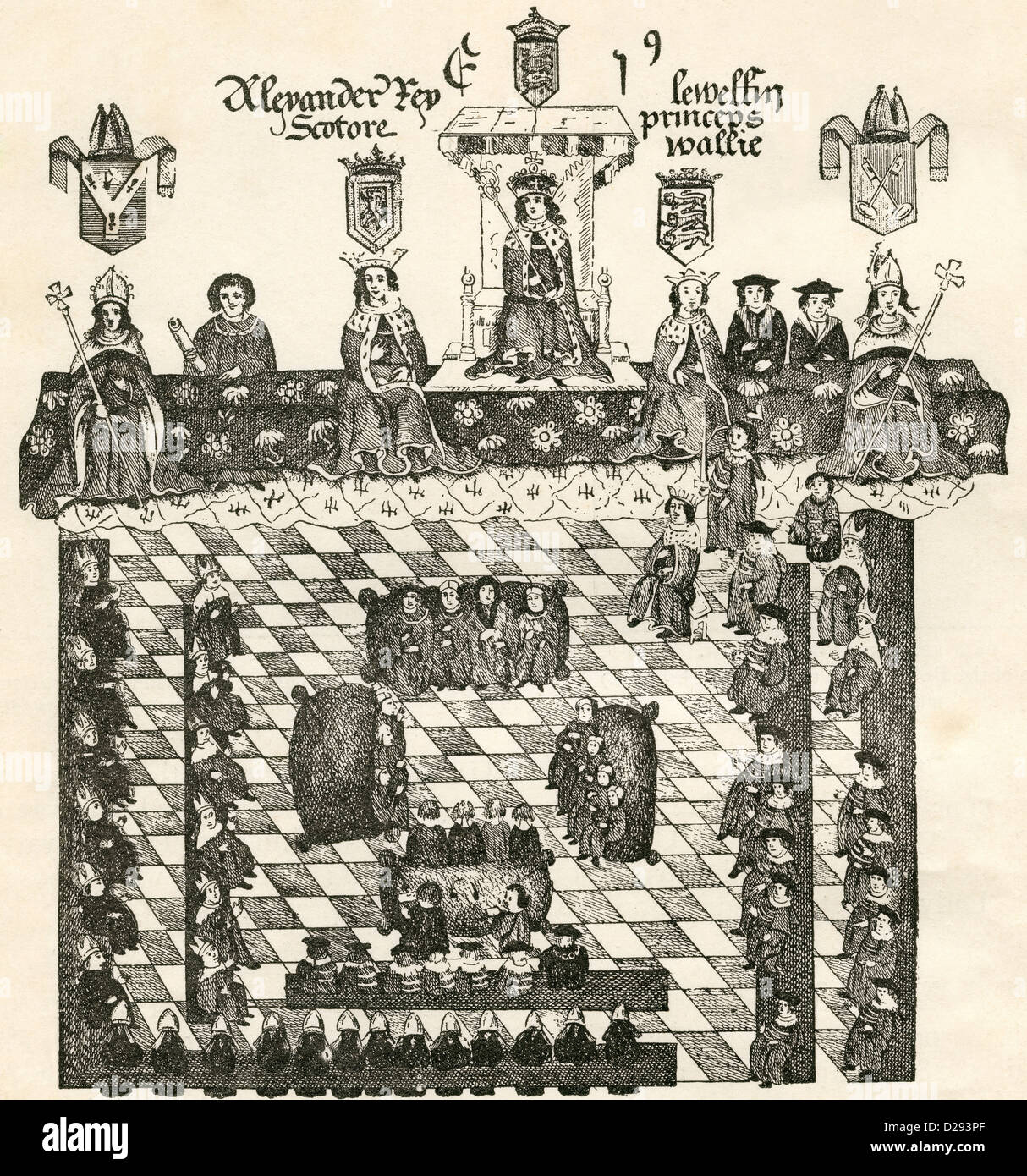 Chambre des pairs, en Angleterre, ch. 1274. Banque D'Images
