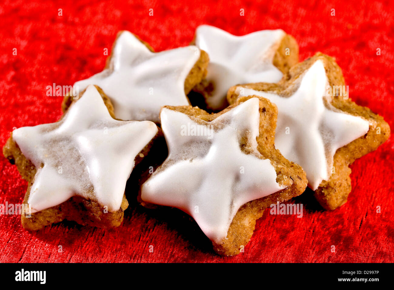 Les biscuits de Noël en forme d'étoile Banque D'Images
