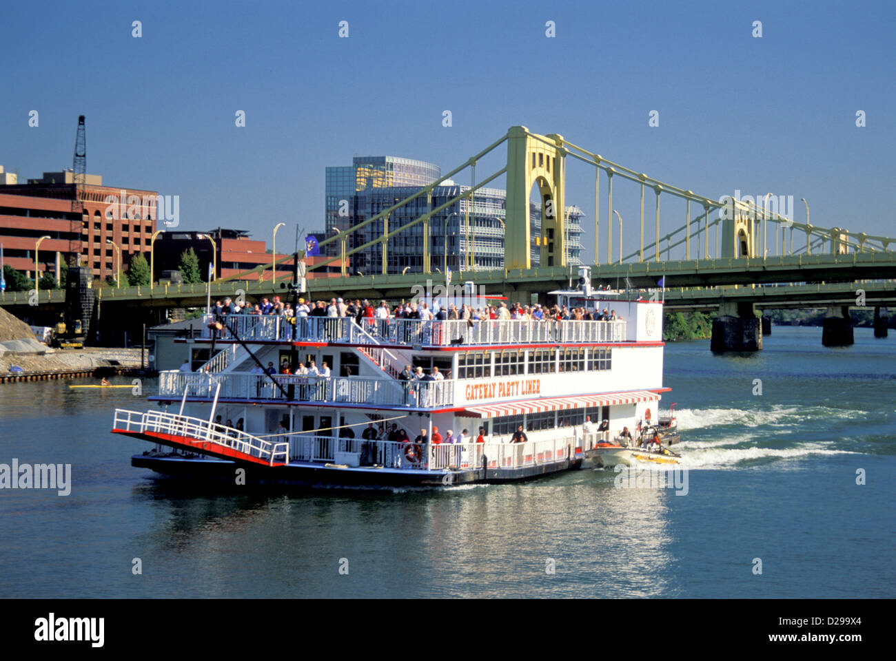 New York, Pittsburgh. Excursion en bateau sur la rivière. Banque D'Images