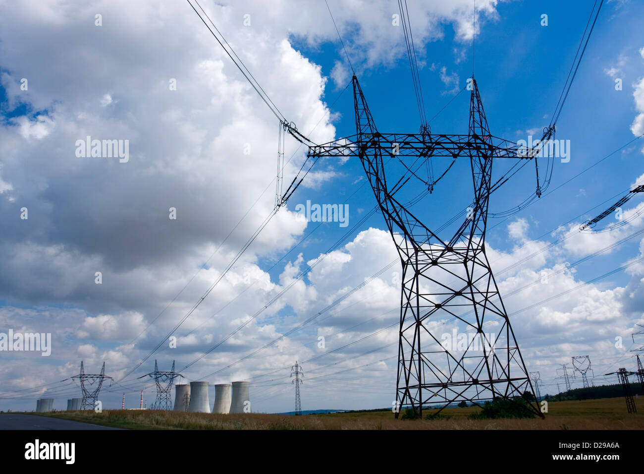 Les centrales nucléaires de Dukovany station, CZE Banque D'Images