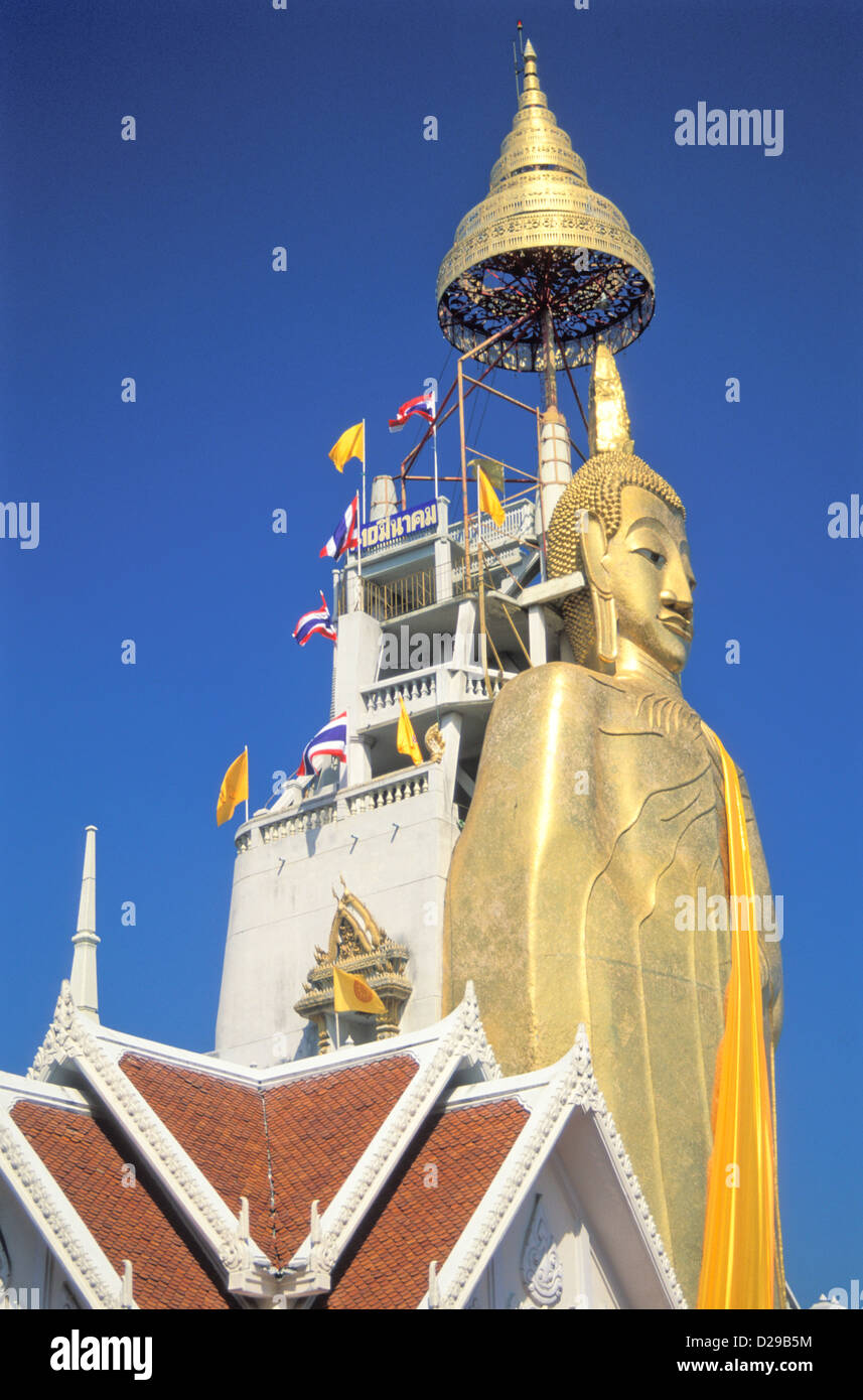 Thaïlande, Bangkok. Bouddha Debout Banque D'Images