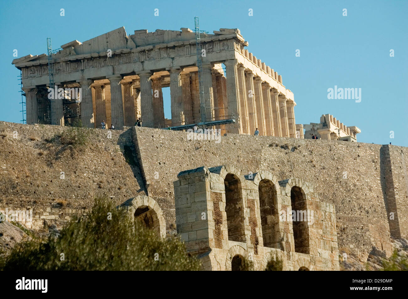 Grèce, Athènes, l'Acropolis, du Parthénon Banque D'Images