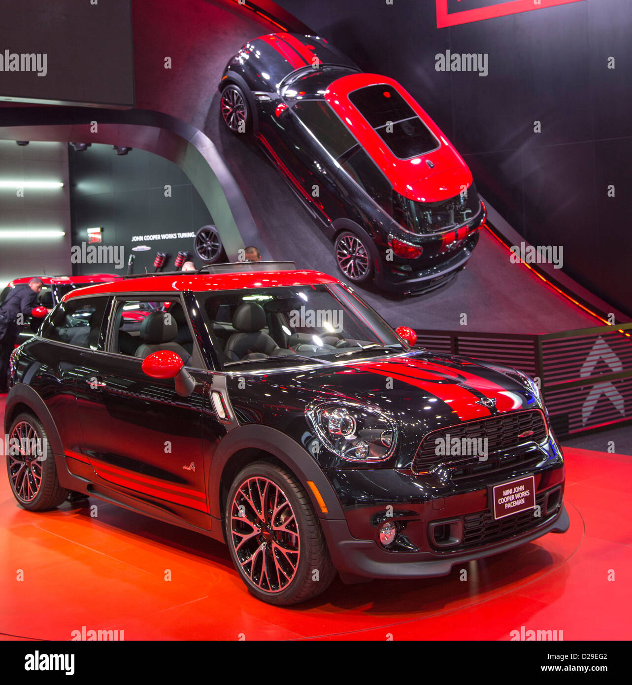 Detroit, Michigan - la MINI John Cooper Works Paceman sur l'affichage à la North American International Auto Show. Banque D'Images
