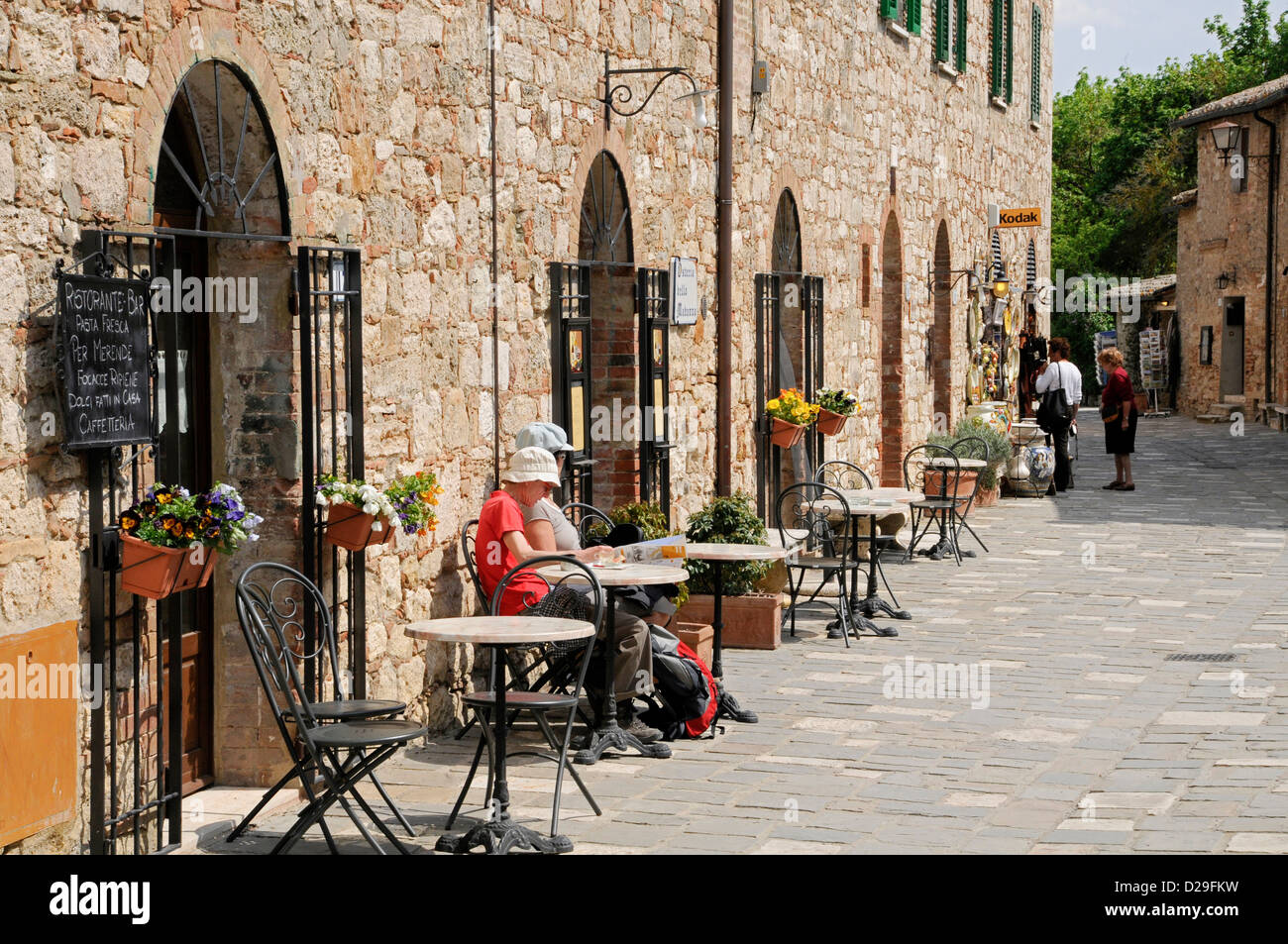 Restaurant en Toscane, Italie Banque D'Images