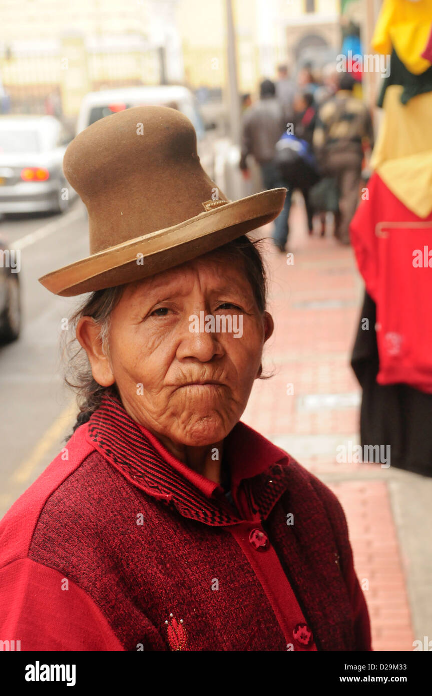 Femme plus âgée, Lima, Pérou Banque D'Images
