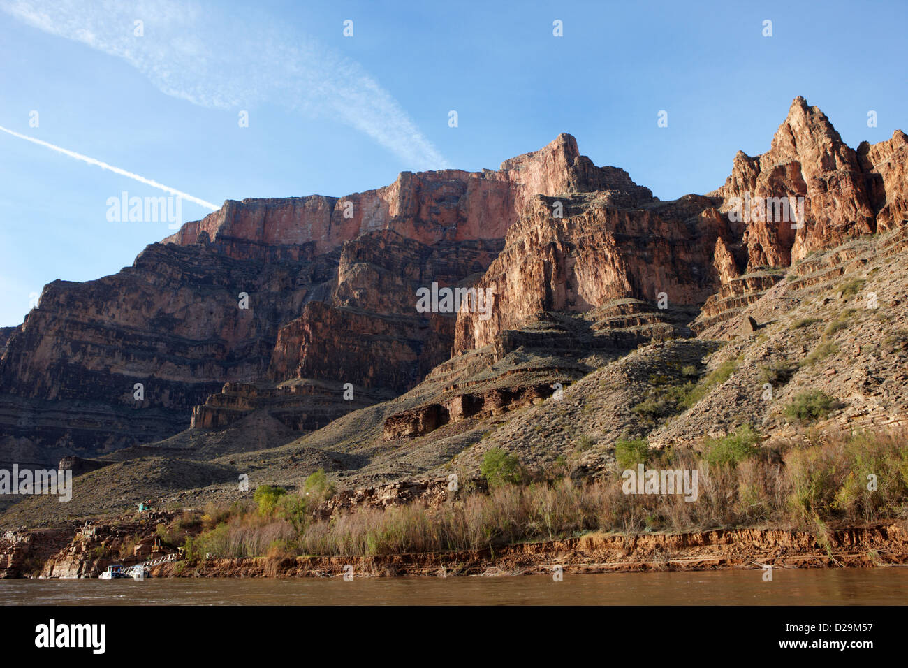 Colorado river fond du grand canyon Arizona USA Banque D'Images