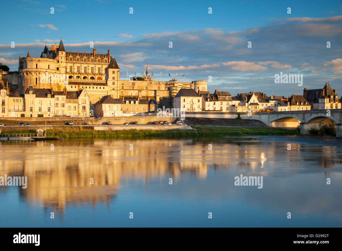 Chateau d'Amboise au-dessus de la Loire, Amboise, France Centre Banque D'Images