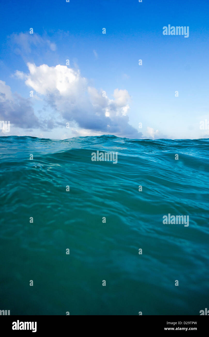 Caraïbes océan vagues tropicales Banque D'Images