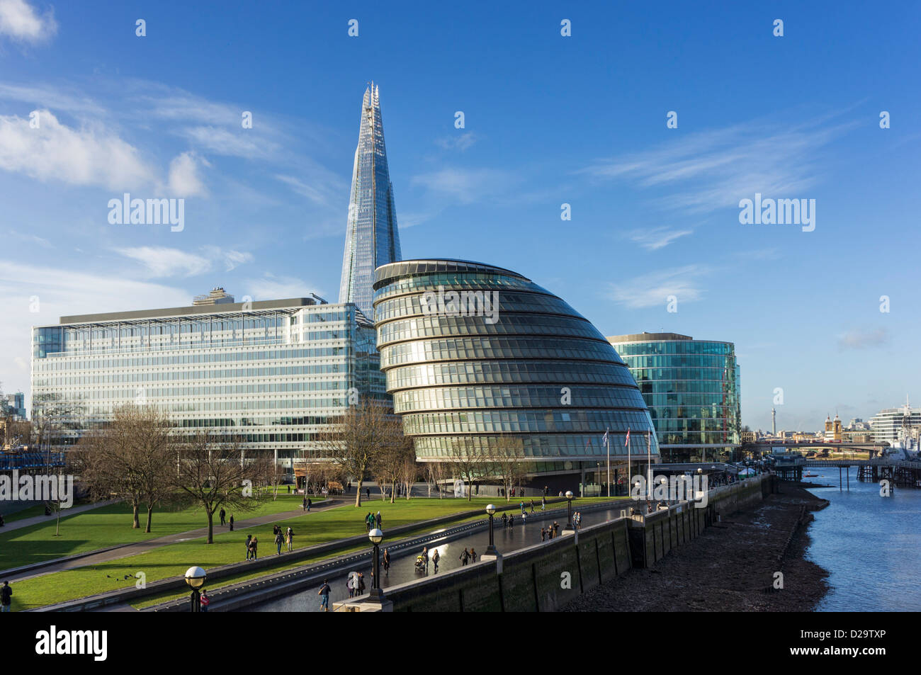 City Hall, Londres avec le tesson, England, UK Banque D'Images