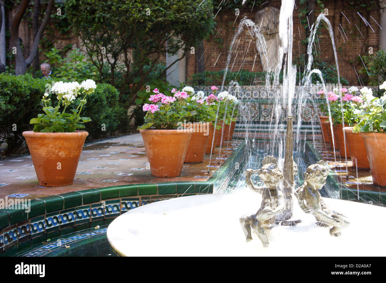 Museo Sorolla, madrid espagne musée fontaine de jardin Banque D'Images