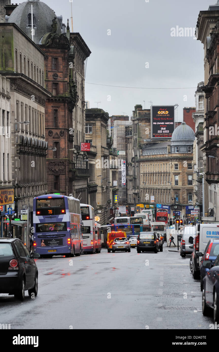 Renfield street dans le centre-ville de Glasgow. Banque D'Images