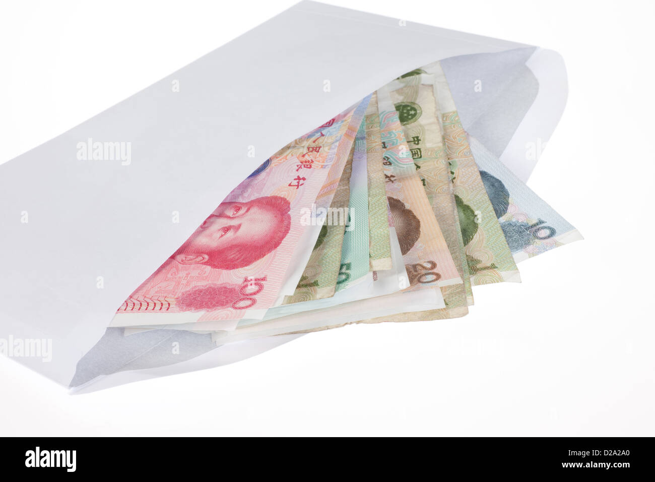 Berlin, Allemagne, du yuan chinois dans une enveloppe Banque D'Images