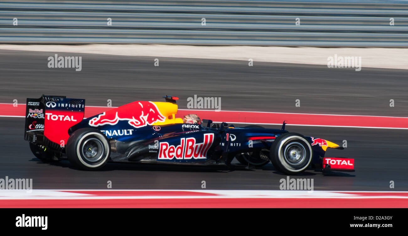Sebastian Vettel de Red Bull Racing durant la qualification pour le Grand Prix des États-Unis 2012, au circuit des Amériques, Austin, TX. Banque D'Images