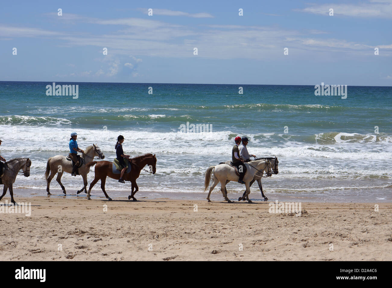 Zahara atunes cadix andalousie espagne horse beach Banque D'Images