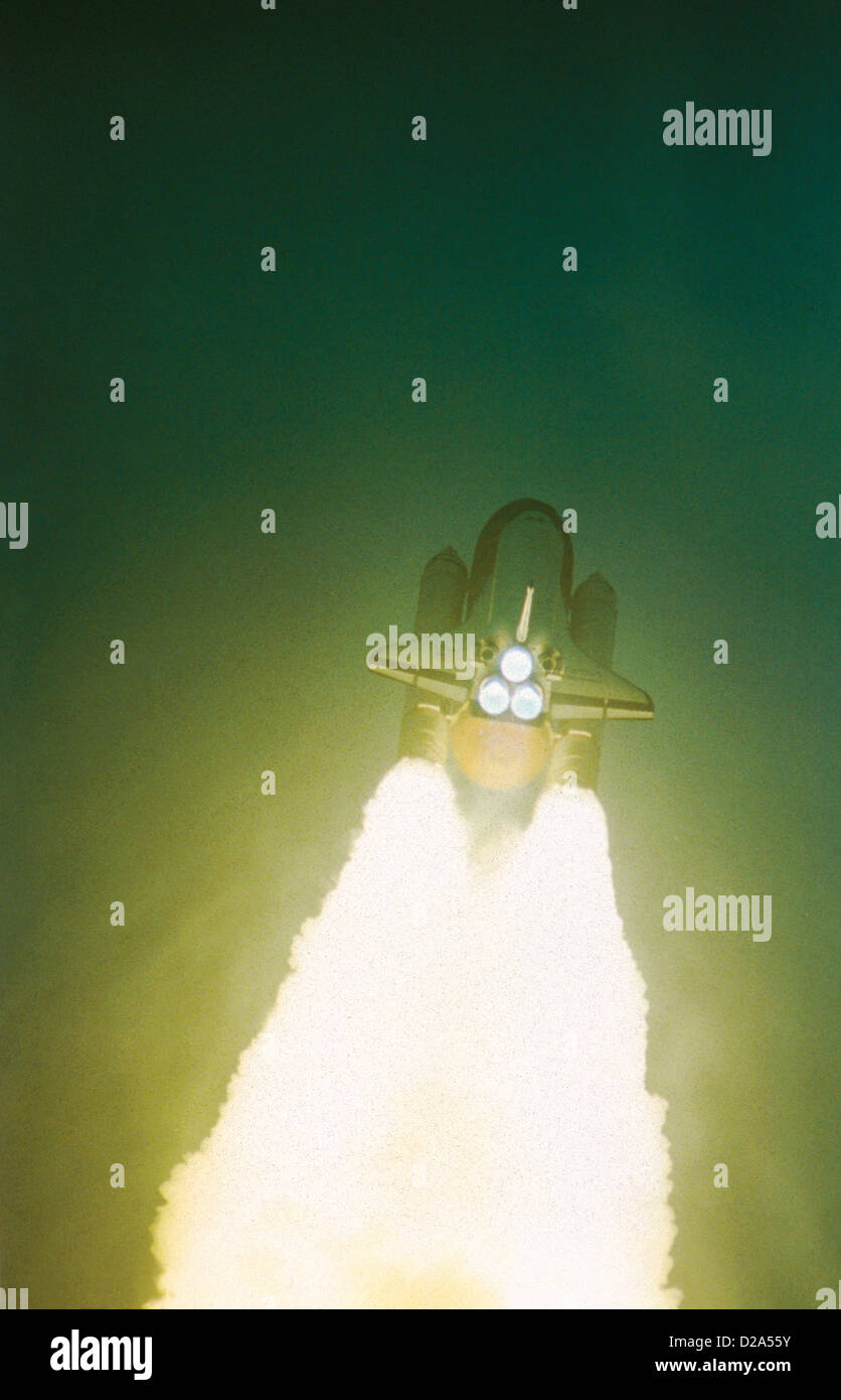Le décollage de la navette spatiale Discovery 51A. 11/84. Banque D'Images