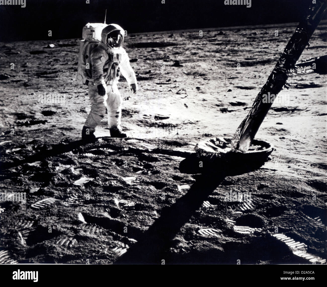 E Edwin Aldrin, Jr. sur lune Apollo 11 Eva Banque D'Images