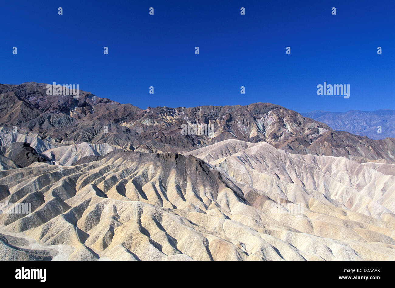 Le Nevada, la vallée de la mort. Zabriskie Point. Banque D'Images