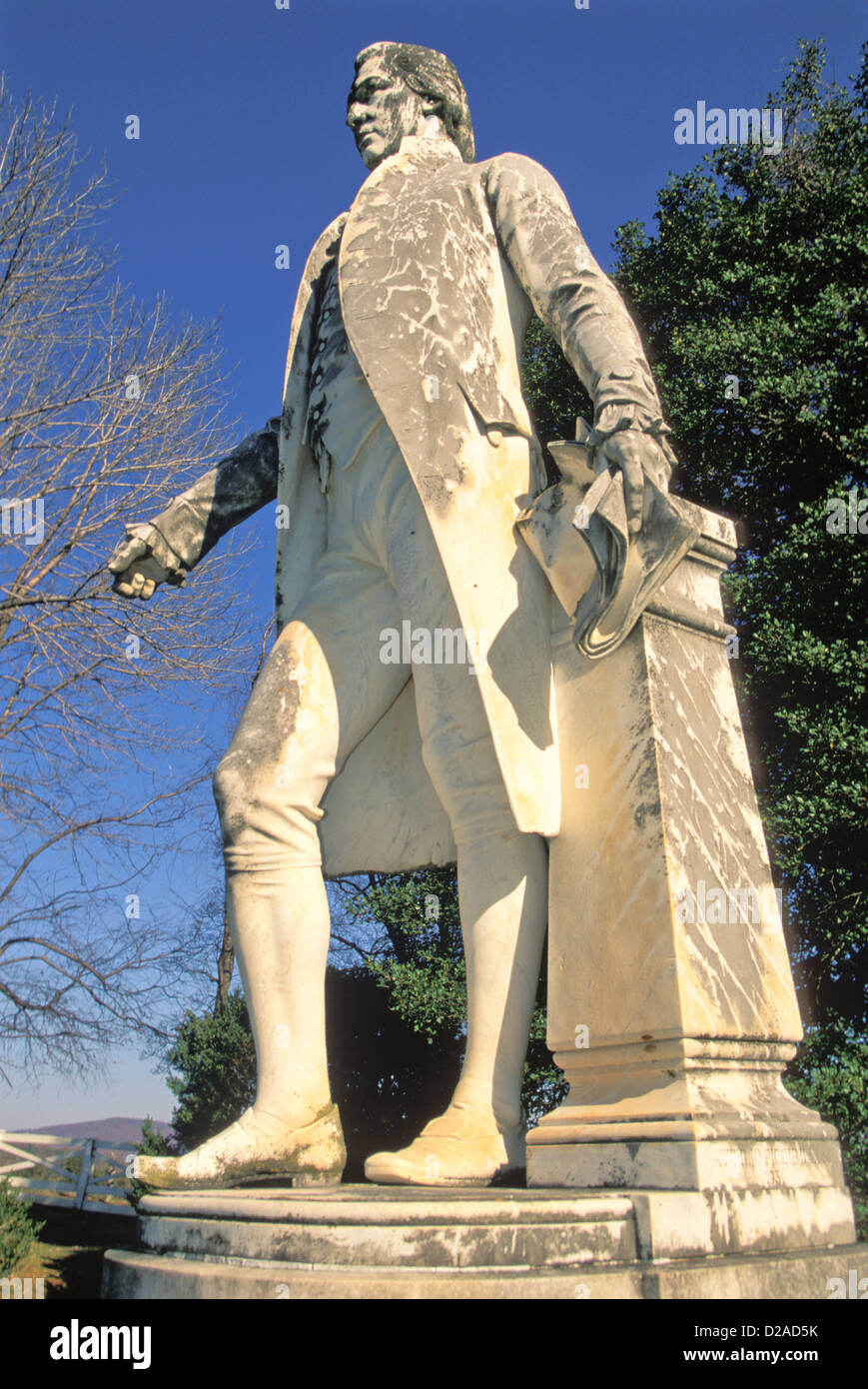 Virginie, Albermarle County. Statue de James Monroe Banque D'Images