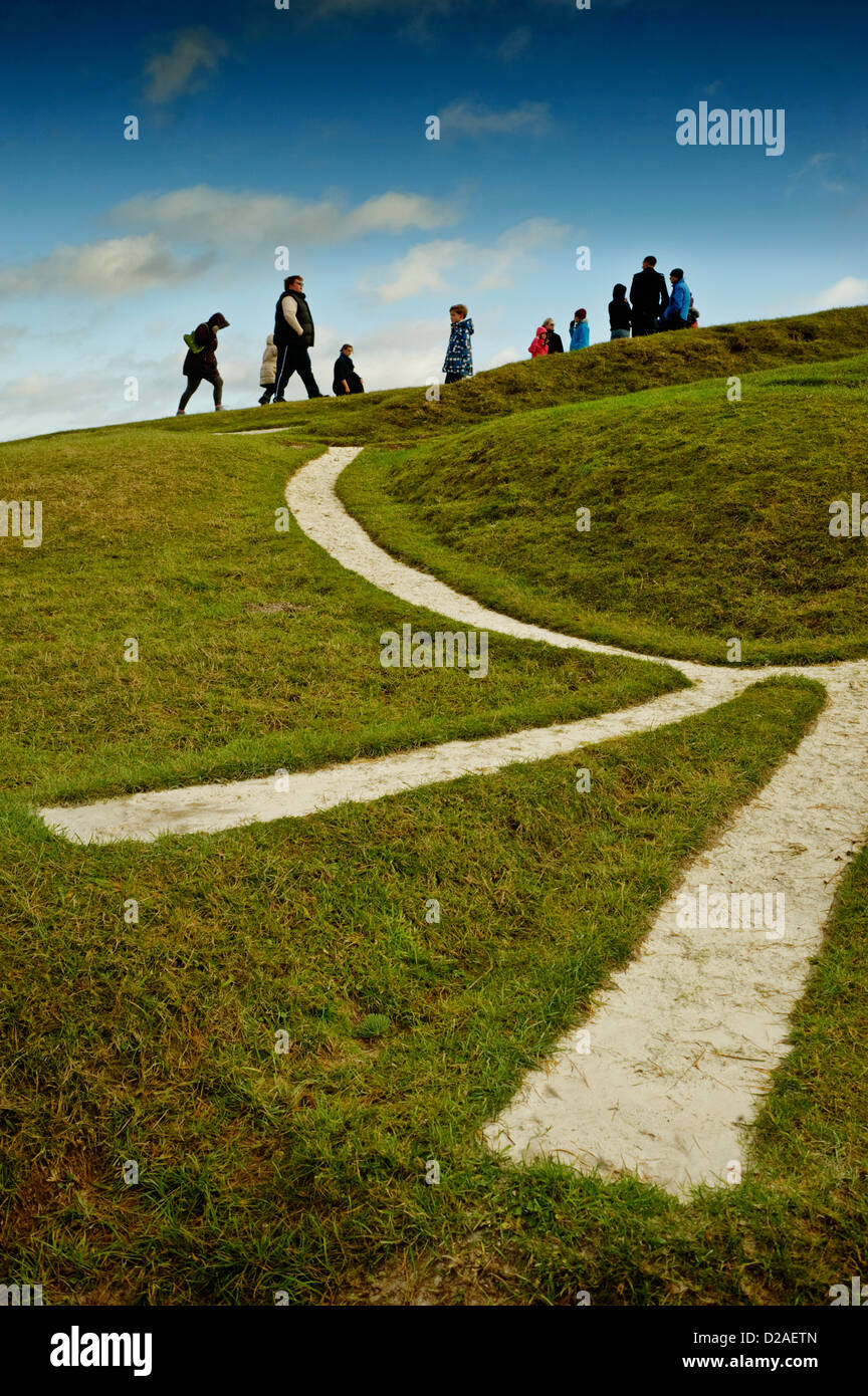 Vacances de banque à l'Uffington White Horse Banque D'Images