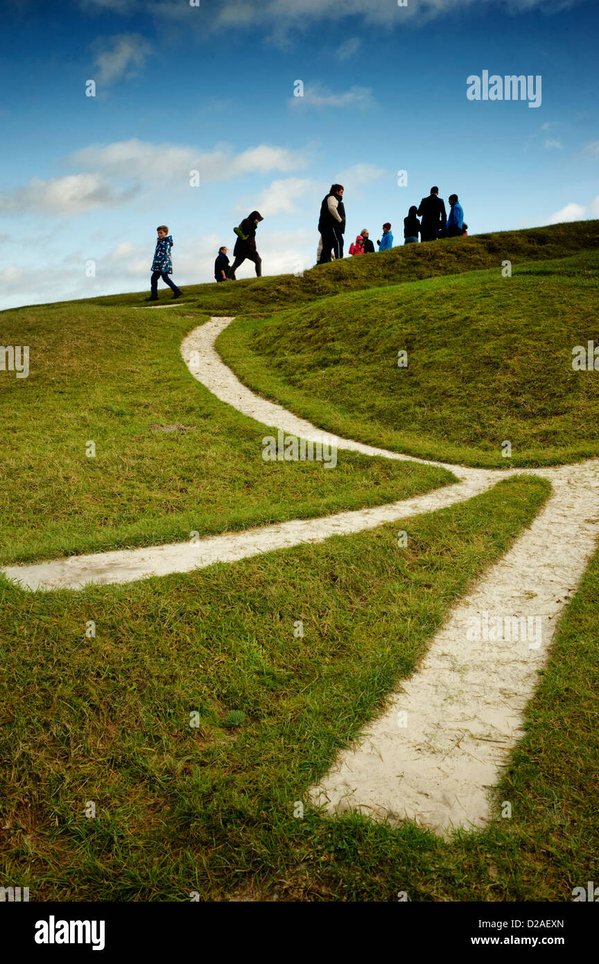 Vacances de banque à l'Uffington White Horse Banque D'Images