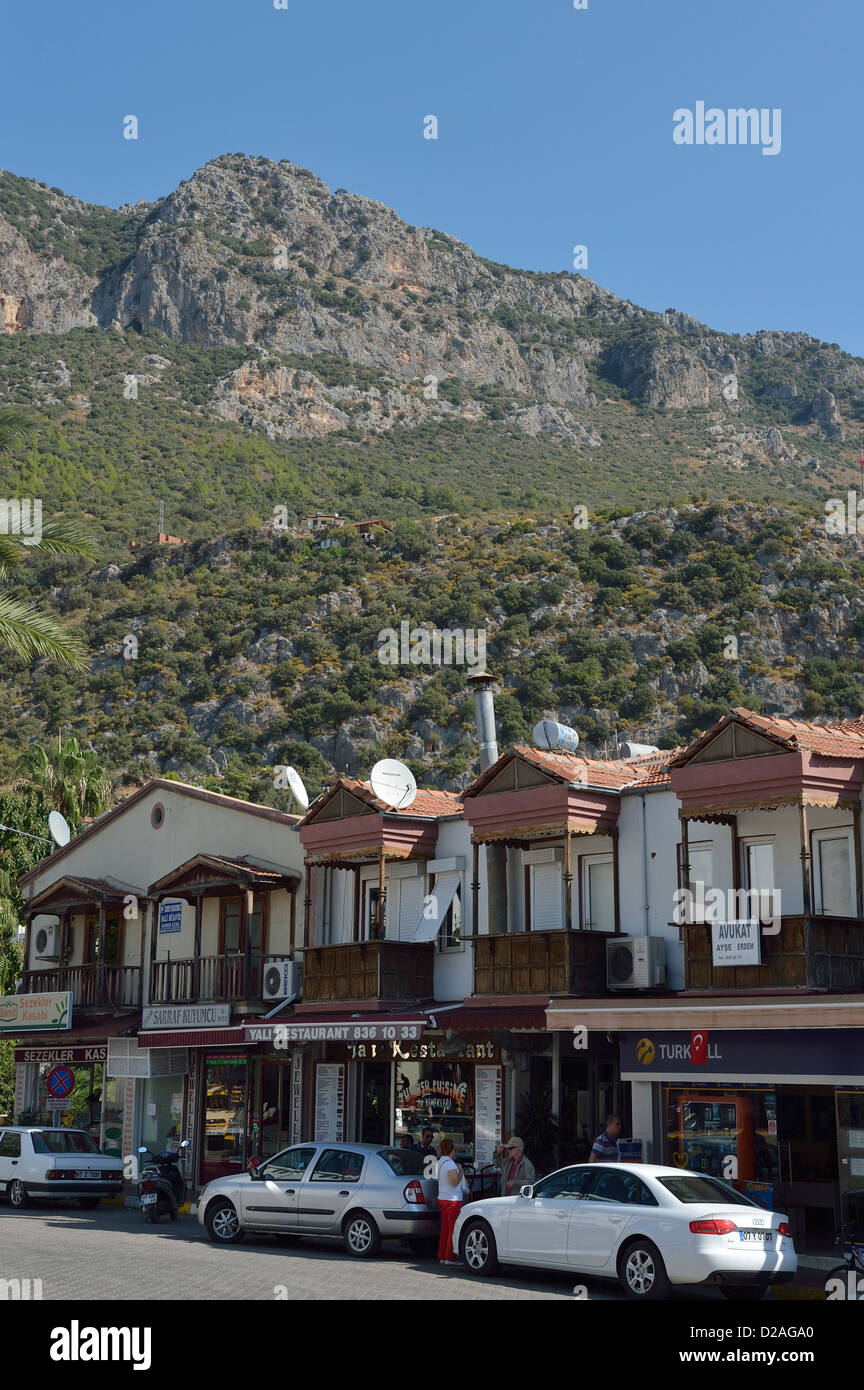 Kas Turquie une ville de villégiature sur la côte Méditerranéenne Banque D'Images