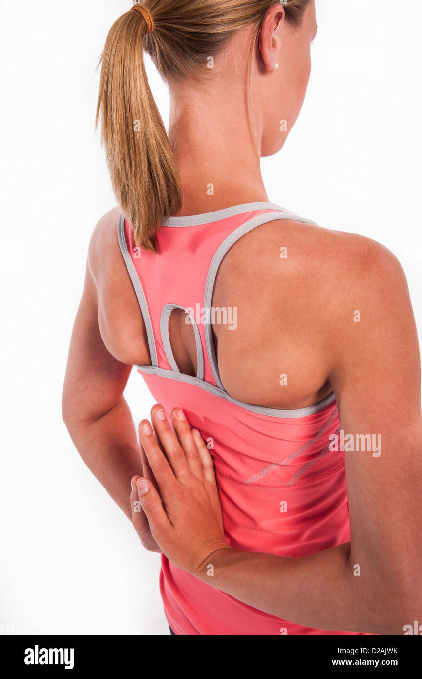 Woman practicing yoga Banque D'Images